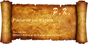 Pacurariu Kinga névjegykártya